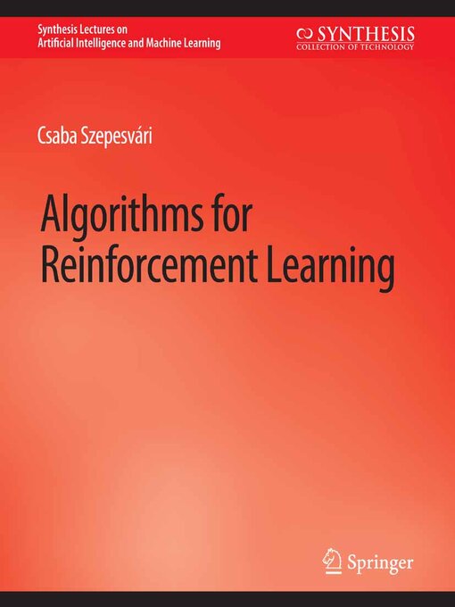 Cover image for Algorithms for Reinforcement Learning